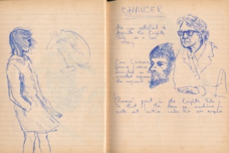 114 SB Sketch of D H Lawrence & the english teacher H